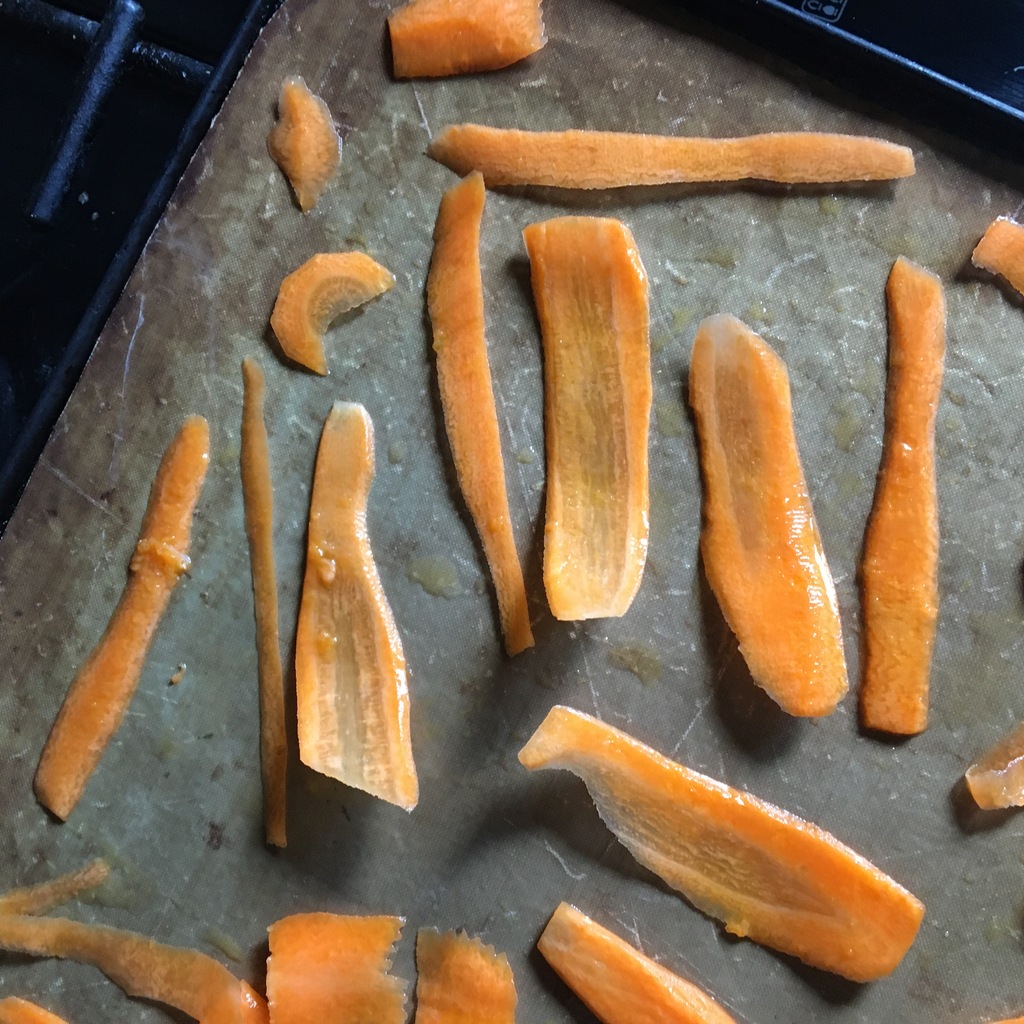 carrot crisps uncooked